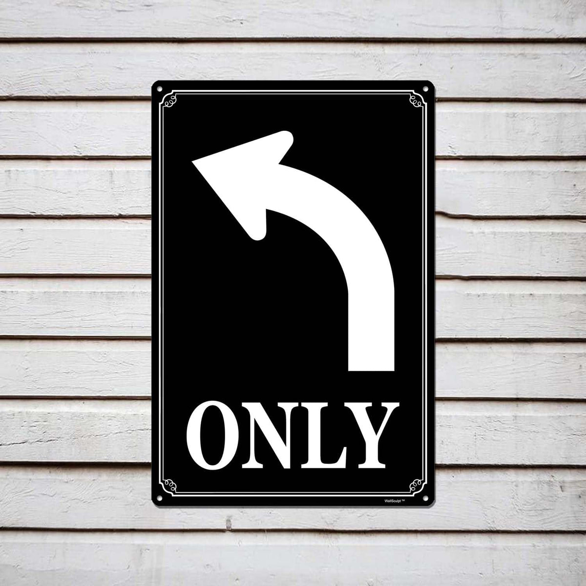8x12" Right Turn Only Arrow Signs - High-Intensity Aluminum Parking Lot Sign, Weatherproof &