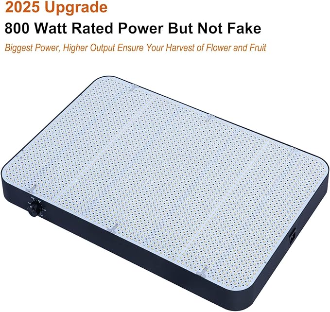 FECiDA 2025 Upgrade Professional LED Grow Light 800 Watts Actual Power, 5x5 ft Grow Gent Light for