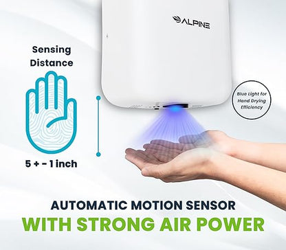 Alpine Automatic Hand Dryers for Bathrooms Commercial High Speed 110-120V Stainless Steel Electric
