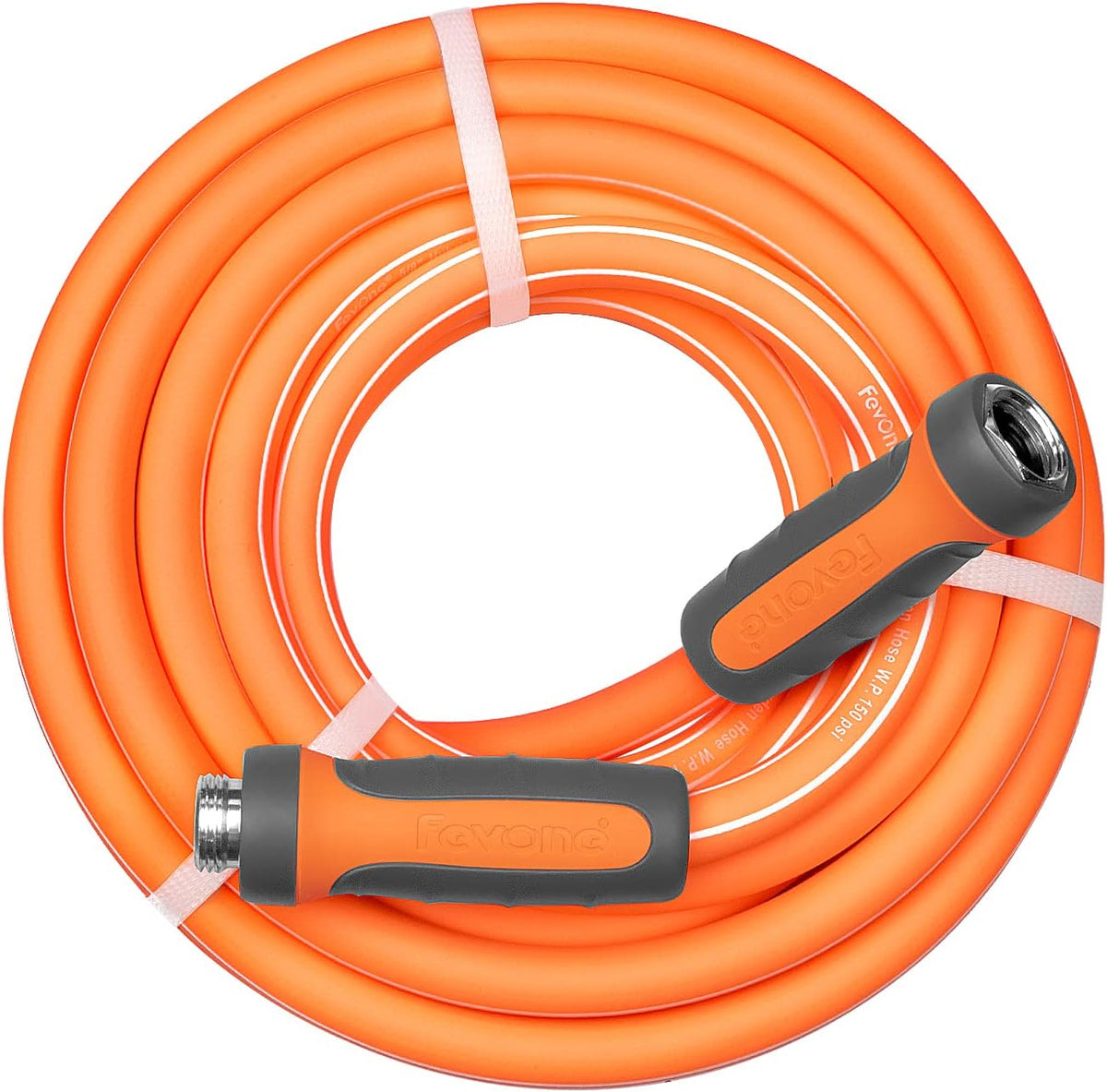 Fevone 35 ft x 5/8" Heavy Duty Garden Hose, Drinking Water Safe, Flexible & Kink-Free Hybrid