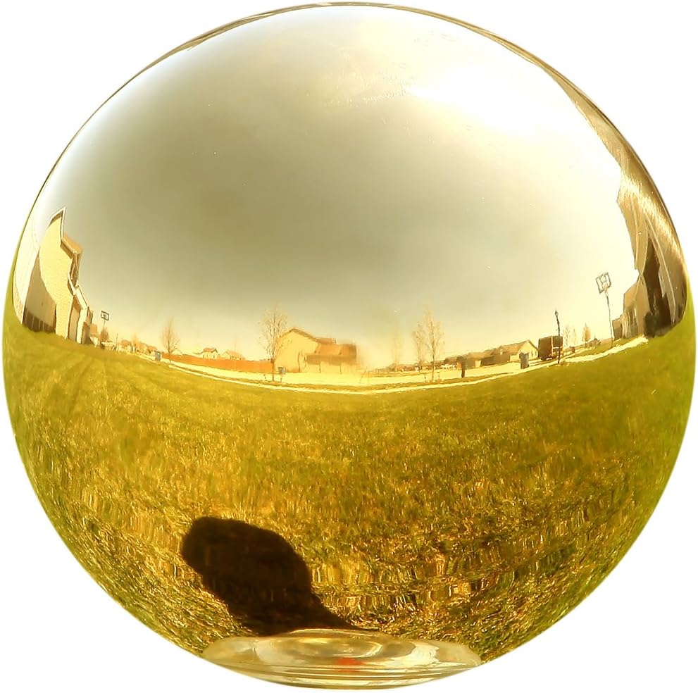 Lily's Home Stainless Steel Gazing Globe Mirror Ball, Colorful and Shiny Addition to Any Garden or