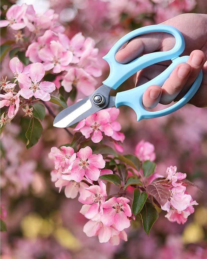 Flower Scissors - Stainless Steel Floral Scissors, Florist Cutters for Stems, Garden Plant Shears