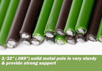 10-PCs 15-3/4" Plastic Coated Orchid Stakes for Plants Support, Bendable Orchid Support Stakes