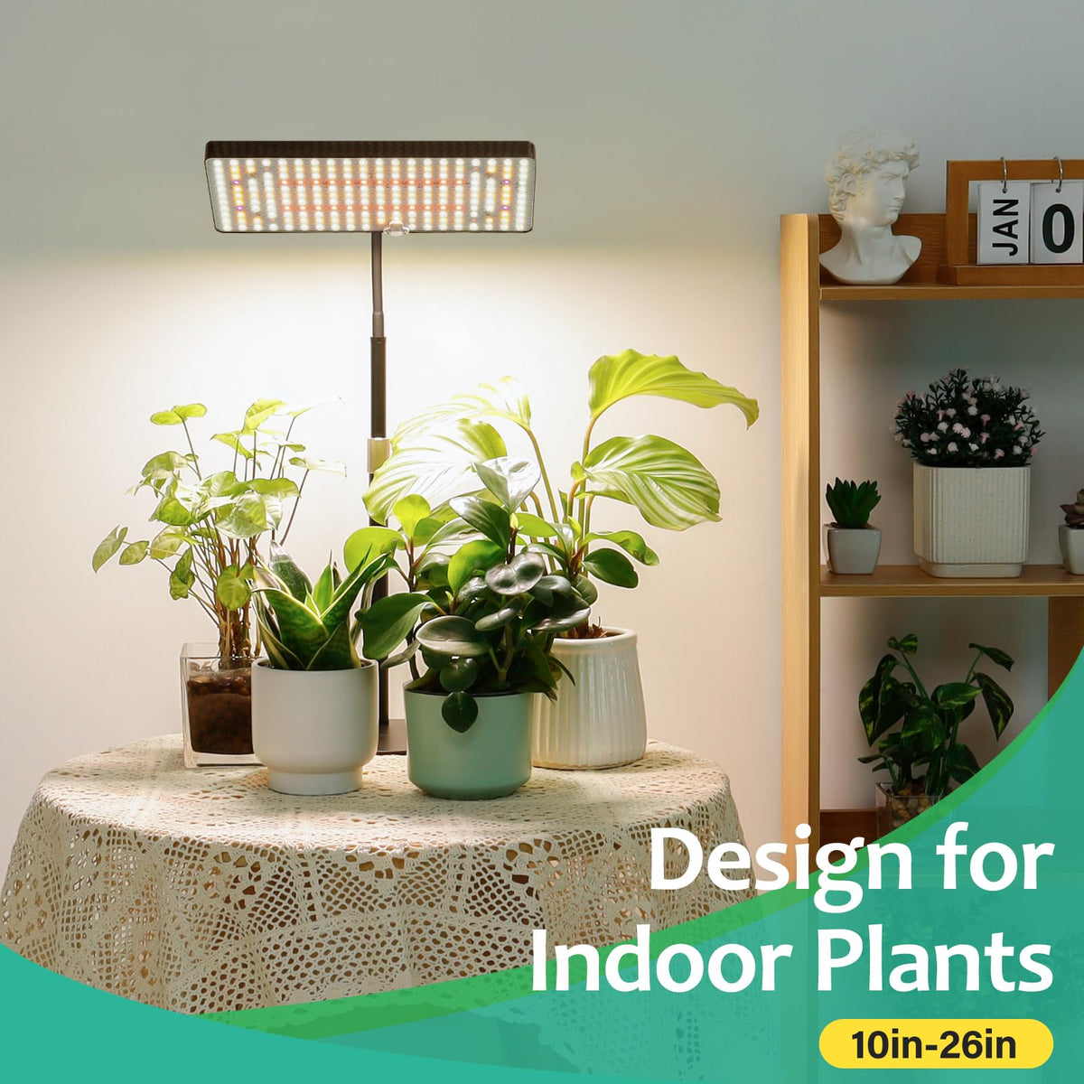 LBW Desk Grow Light, 214 LEDs Full Spectrum Plant Light for Indoor Plants