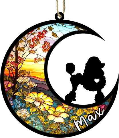 Personalized Dog Memorial, Custom Name Poodle Dog Christmas Ornament with Name, Custom Breeds, Pet