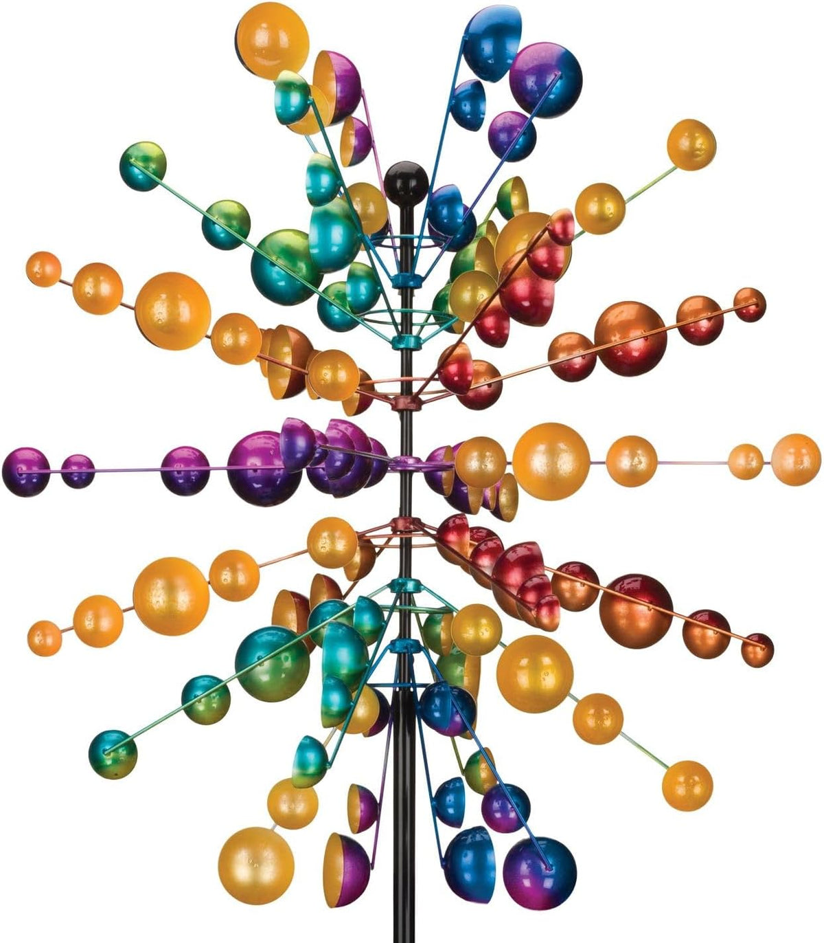 Regal Art & Gift Fireworks Wind Spinner – Metal Yard Decorations Outdoor | Kinetic Garden Spinner