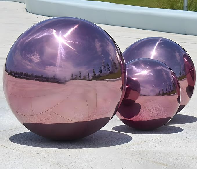 Stainless Steel Gazing Globe Mirror Ball, Decorative Gazing Balls for Garden, Reflective Smooth