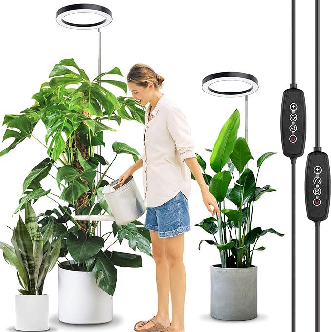LORDEM 10" Full Spectrum Plant Light, 160 LEDs Large Grow Light for Indoor Tall Plants, Growing