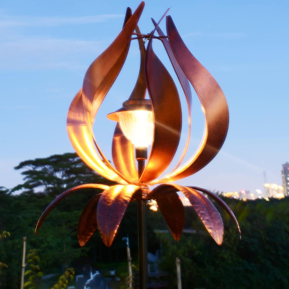 J-Fly Solar Wind Spinners Outdoor Garden Spinner Solar Spinning Windmill Super Large Spinning