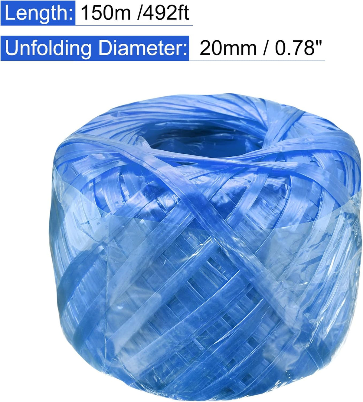 MECCANIXITY Polyester Nylon Plastic Rope Twine Household Bundled for Packing Gardening Craft,150m