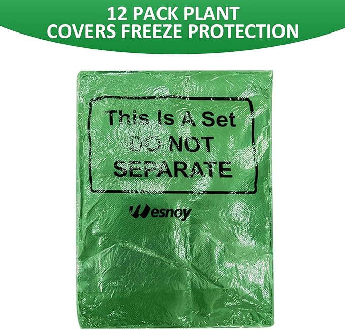 12 Packs Winter Plant Covers Freeze Protection Drawstring Tree Cover 23.62 x 31.5 in Large Reusable
