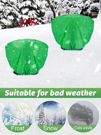 ANPHSIN 6 pcs Plant Covers Freeze Protection - 19.6in x 39.3in Winter Shrub Plant Protection Bags