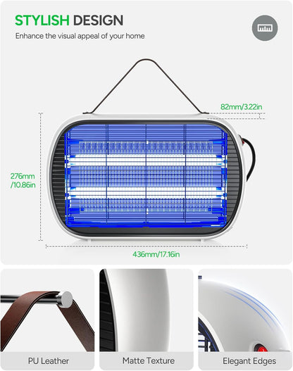Buzbug Bug Zapper Indoor for 5000 Sq. Ft., 20W Instant Electric Mosquito Zapper, High-Voltage Fly