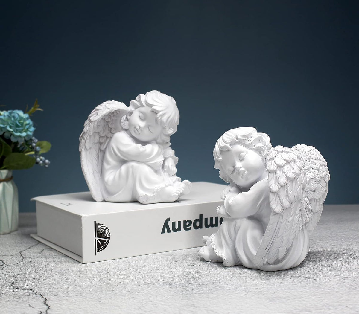 Praying Angels Figurine, Garden Angel Statues, Waterproof Kneeling Angel Sculpture, Outdoor Decor