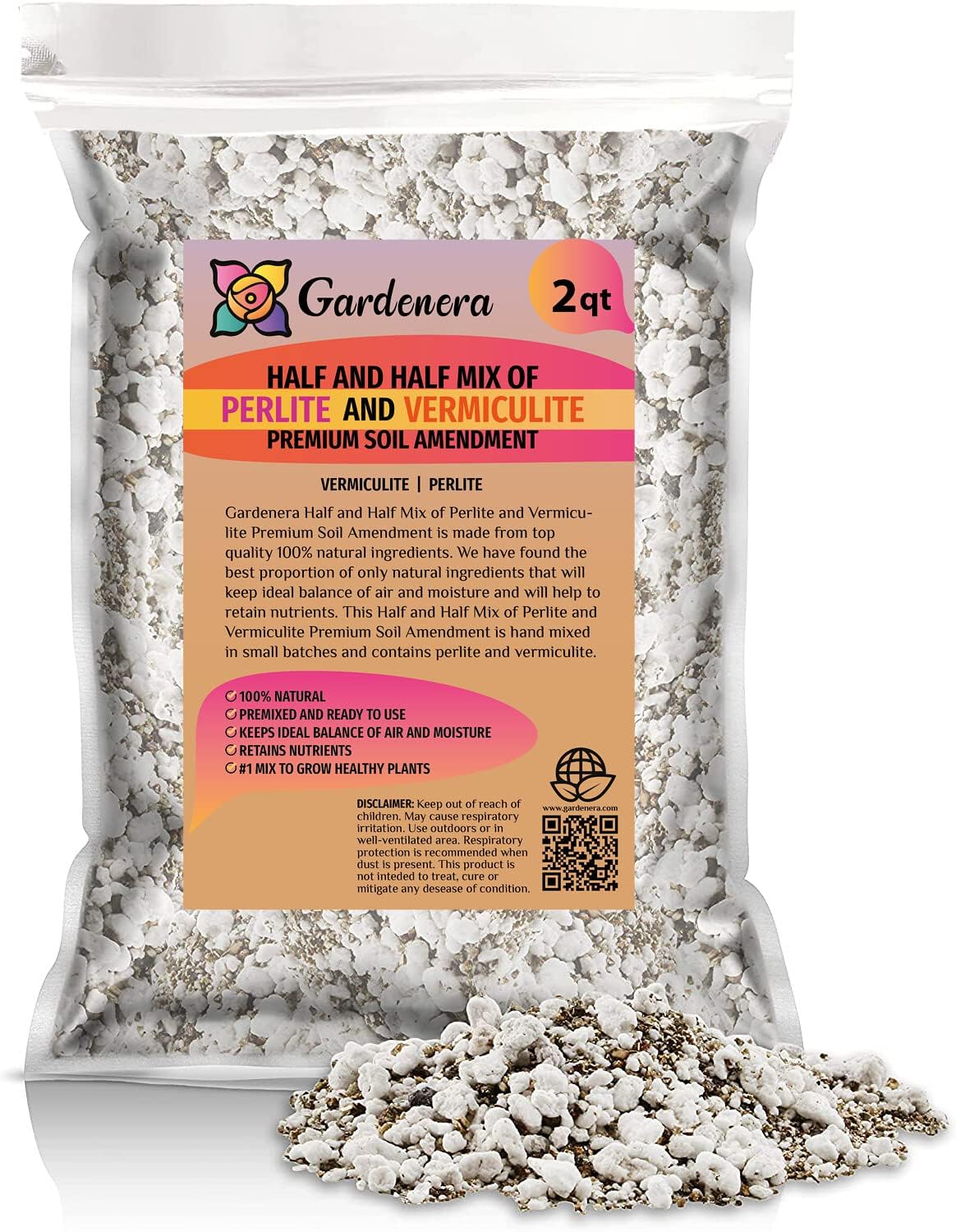 Gardenera Premium Soil Amendment - Enhance Plant Health with The Ideal Blend of Perlite and