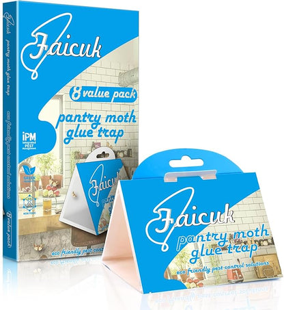 Faicuk Pantry Moth Traps with Pheromone Attractant for Home, Kitchen, and Storeroom Odorless