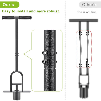 Dolibest Sod Plugger Tool, Grass Plugger Tool with Dual Pedals & Foot Ejector, Bulb Planter W/Sharp