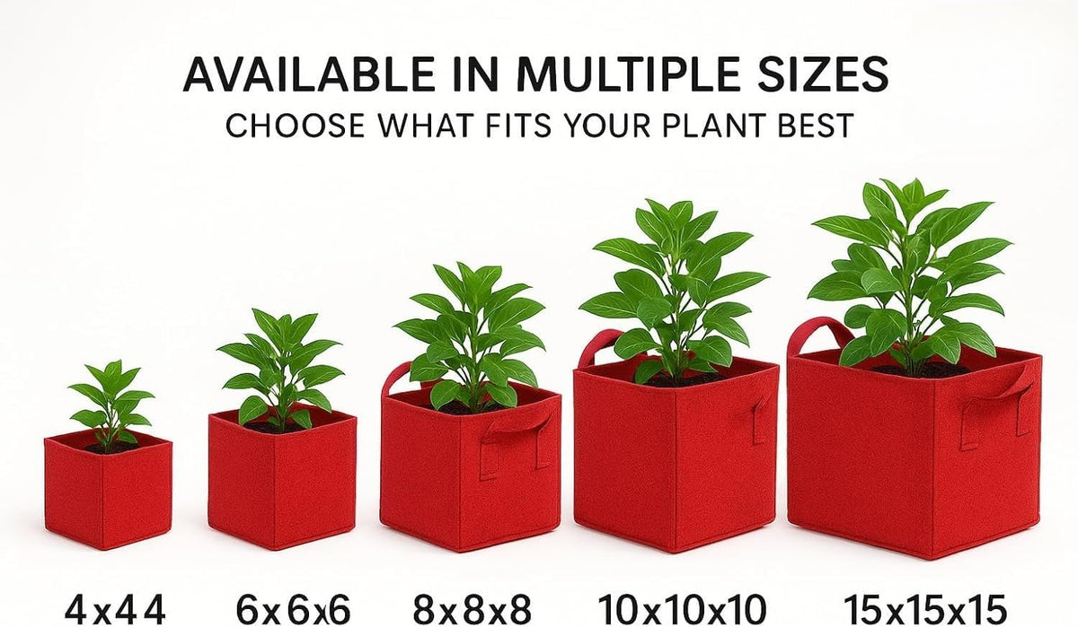 Square Geo Fabric Grow Bag 400 GSM Durable Breathable UV Resistant Reusable Plant Container for