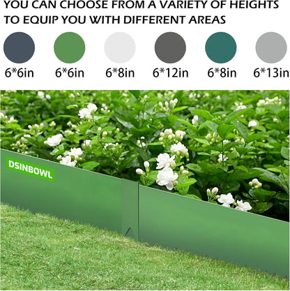 Landscape Edging Kit, Galvanized Steel Edging Landscape Lawn Edging Powder for Lawn Yard, Coated