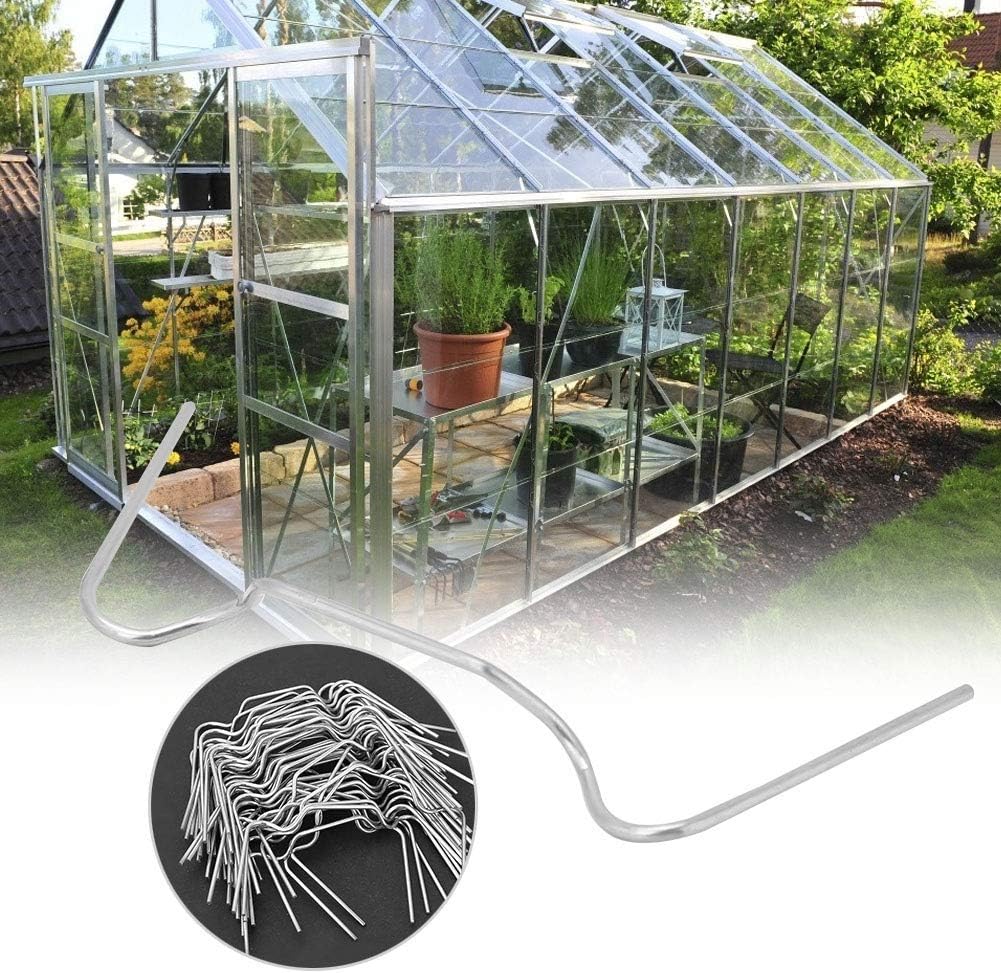 Mumusuki 50 Pack Stainless Steel Greenhouse Clips, Rust Proof Spring Clamps for Plexiglass Panels