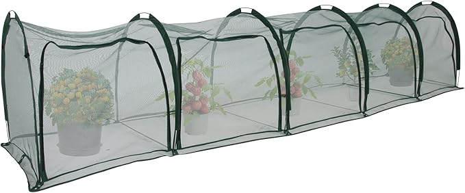 Flexible Net Grow Tunnel - Garden Greenhouse Mesh Cover Growhouse Cloche for Protecting Fruit