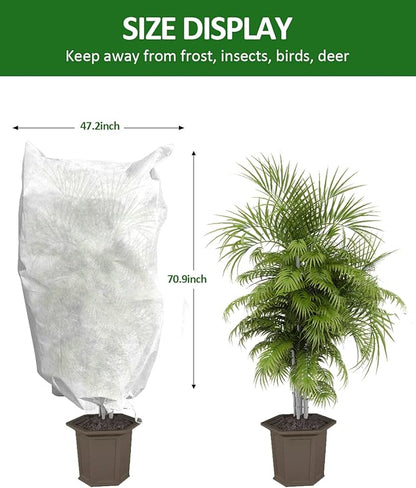 EAONE Plant Covers Freeze Protection 47x71”, Set of 4 Winter Frosts Cloth for Outdoor Plants
