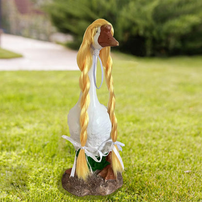 Porch Goose Wigs, Porch Goose Outfits Lawn Goose Statue Accessories for Outdoor Garden Patio Yard