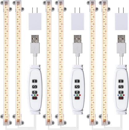 13 Inches Strip Growing Lamp for Indoor Plants, 3500K Full Spectrum LED Grow Light Strips with Auto