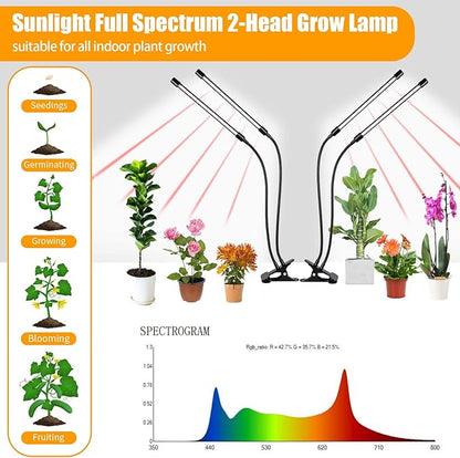 Black Grow Lights for Indoor Plants, 168 LEDs Clip Plant Lights, Full Spectrum LED Plant Growing