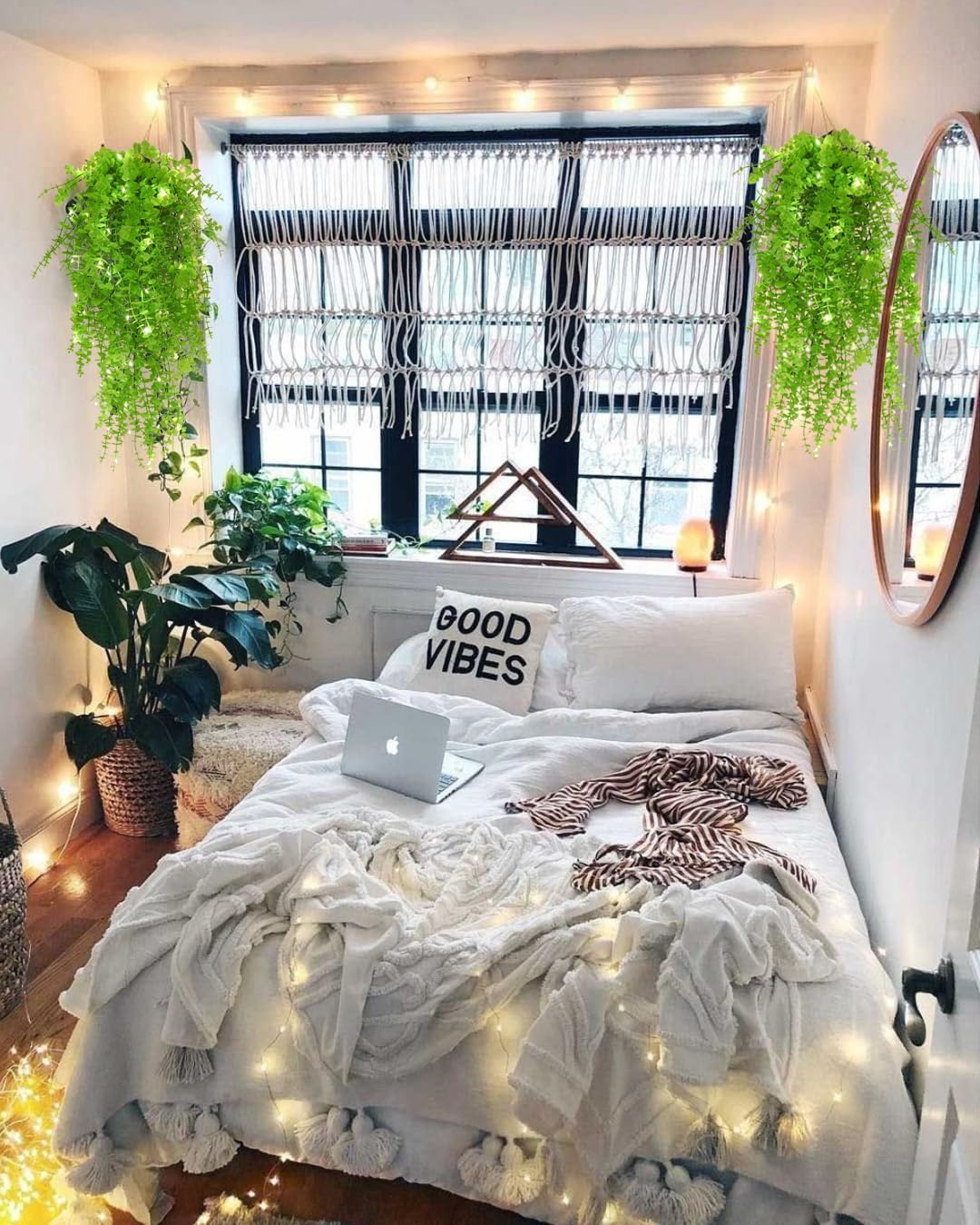 Artificial Hanging Plants Wall Decoration Faux Hanging Plants Indoor Fake Money Plants Hanging