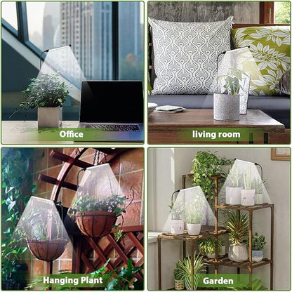 Grow Light 2 Pack, 6000K Full Spectrum Gooseneck Growing Lamp for Indoor Pot Plants