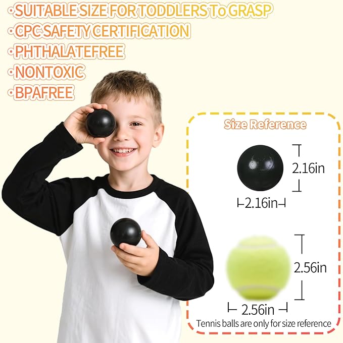 Ball Pit Balls for Kids, Plastic Refill 2.2 Inch Balls, 100 Pack, Bright Colors, Phthalate and BPA