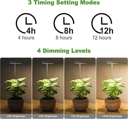LORDEM Grow Light, Full Spectrum LED Plant Light for Indoor Plants, Height Adjustable Growing Lamp