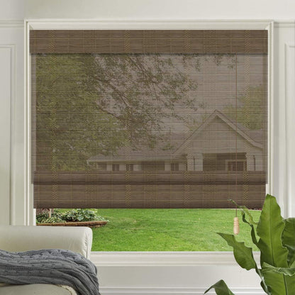 LETAU Wood Window Roman Shades, Bamboo Light Filtering Window Blinds for Indoor Home, Office