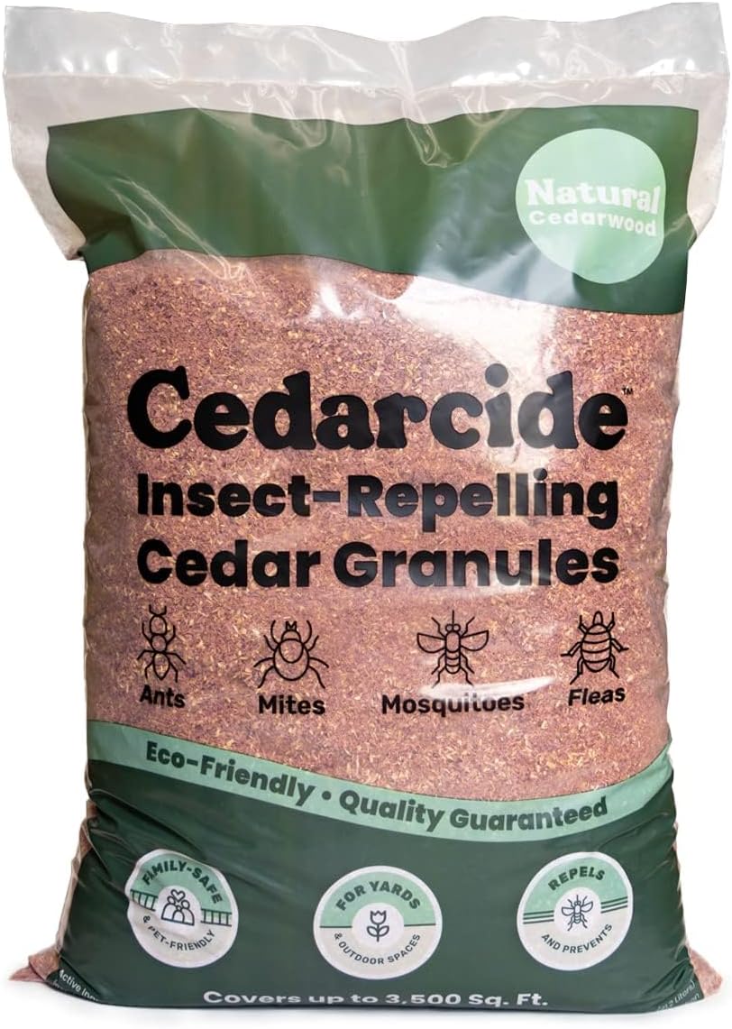 Cedarcide Lawn, Home & Garden Cedar Granules | Repels Fleas, Ticks, Ants & Mosquitoes | Smells