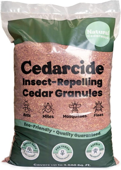 Cedarcide Lawn, Home & Garden Cedar Granules | Repels Fleas, Ticks, Ants & Mosquitoes | Smells