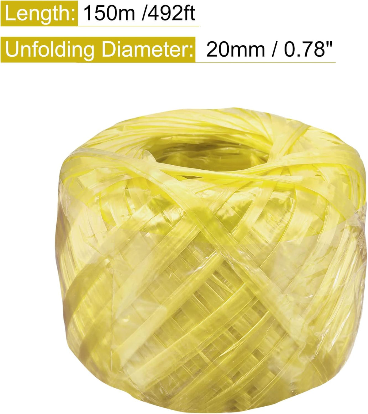 MECCANIXITY Polyester Nylon Plastic Rope Twine Household Bundled for Packing Gardening Craft,150m