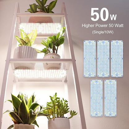 5Pack 2025 Ultra-Thin Panel Grow Lights for Seed Starting, Vegetables, Greenhouse & Under Cabinet &