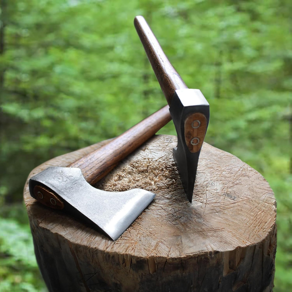 Competition Throwing Axe, 2 Pack 16.5" Throwing Axes with 1065 High Carbon Steel & Wooden Handle