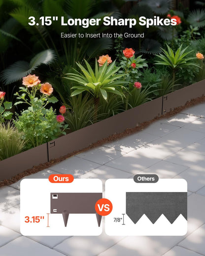 VEVOR Steel Landscape Edging, 5 Packs 39 x 4 in Rust-Resistant Metal Landscape Edging, Bendable