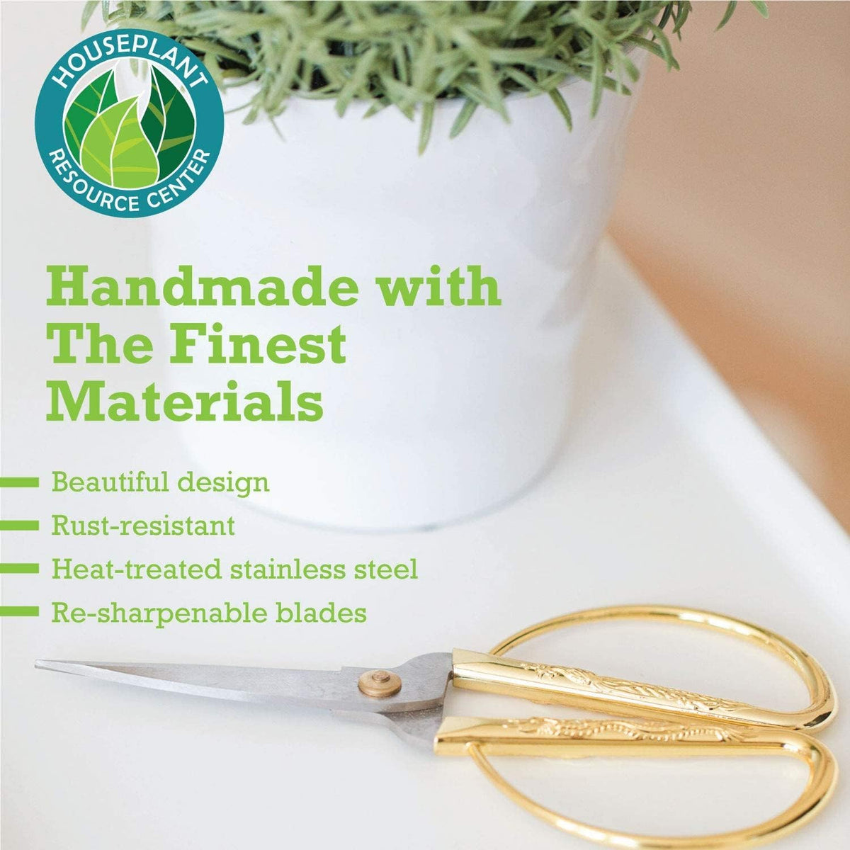 Premium Houseplant Scissors | 100% Stainless Steel, Ultra-Precise Garden Clippers for Propagation &