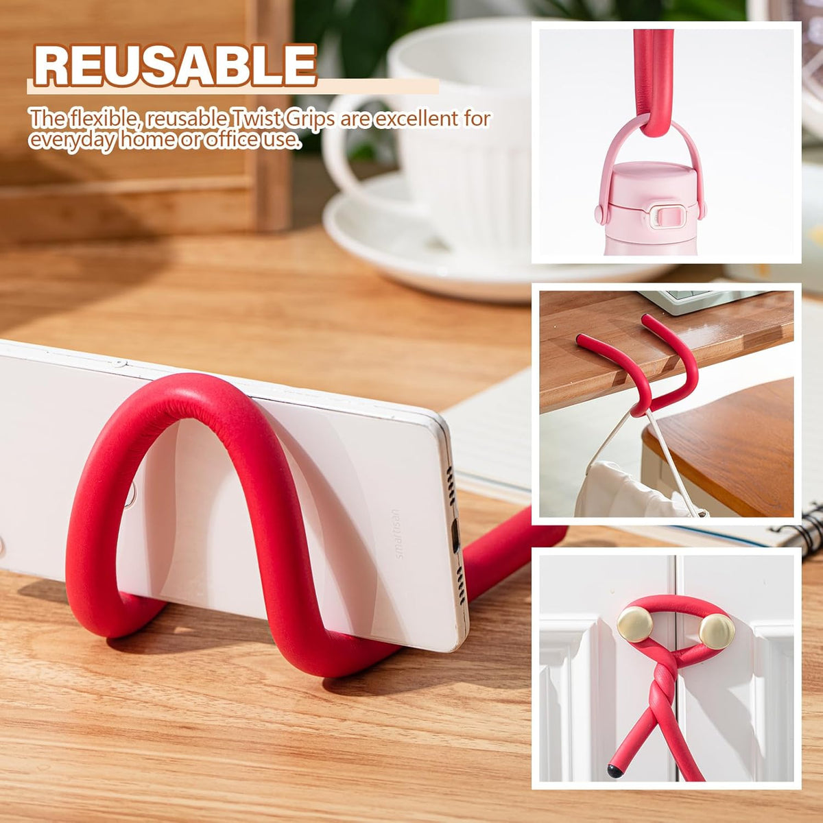 20 Pcs 17 Inch EVA Foam Twist Rubber Ties Reusable Bendable Cable Tie Straps Flexible Heavy Duty