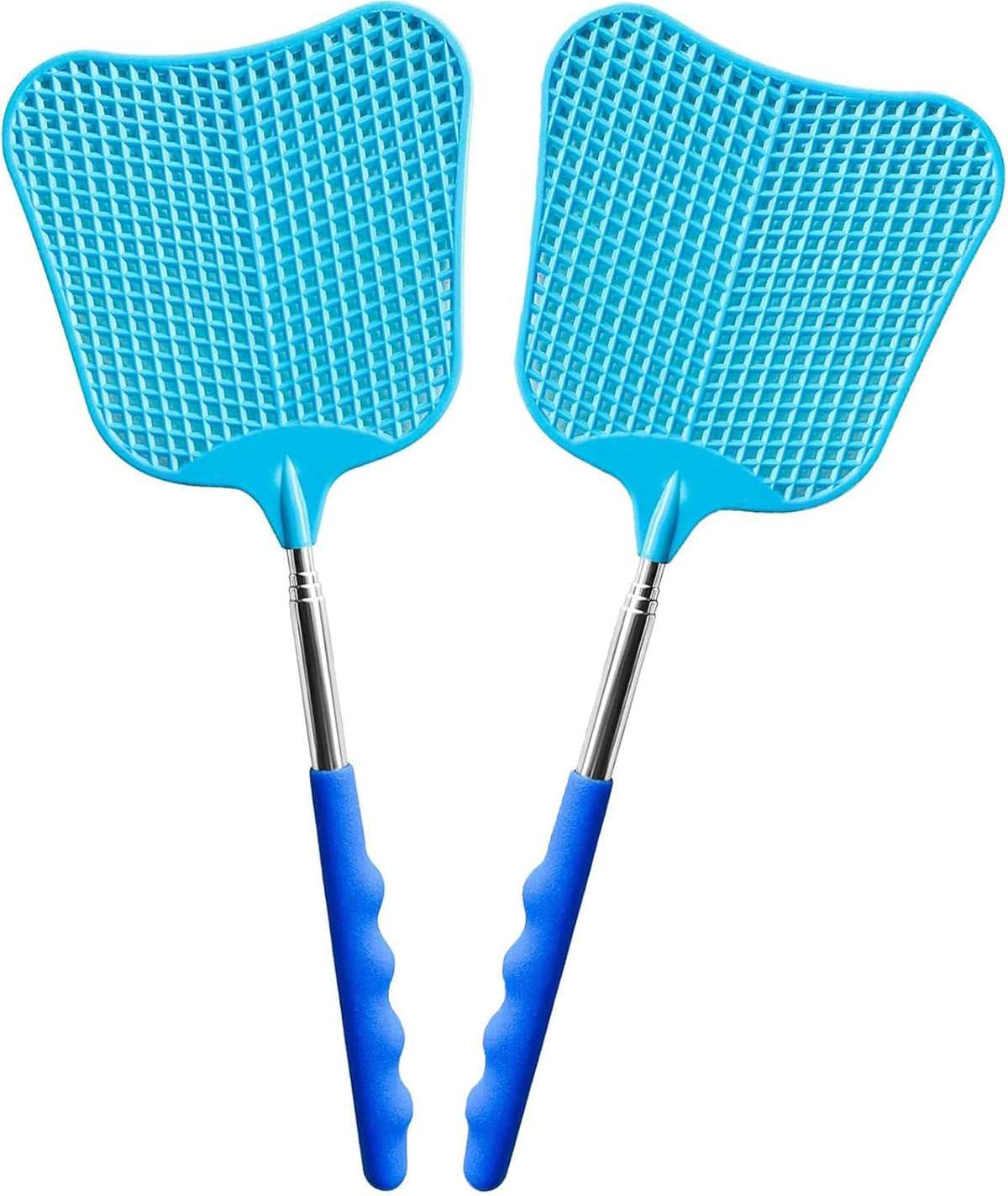Fly Swatter Heavy Duty Set, with Durable Telescopic Stainless Steel Extendable Handles, for Home