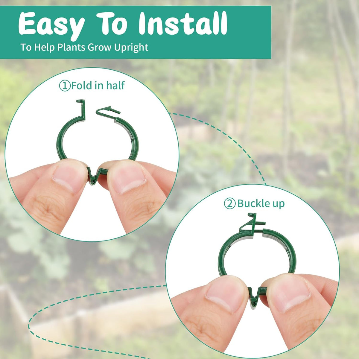 50 PCS Plant Support Clips, Tomato Vine Clips, Trellis Plastic Clips, Garden Vine Fixing Clips