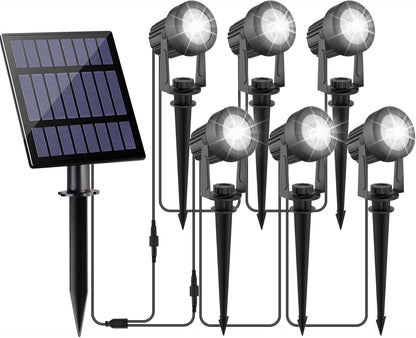 Solar Spot Lights Outdoor, Landscape Spotlights IP65 Waterproof 9.8ft Cable, Dusk to Dawn Solar