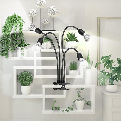 SANSI LED Grow Lights for Indoor Plants, 600W Full Spectrum Gooseneck Clamp Grow Lamp, 40W Power