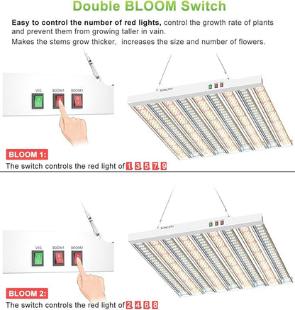 2024 New SPF4000 400W LED Grow Light 5x5ft Coverage with New Diodes & IR Lights Full Spectrum Veg