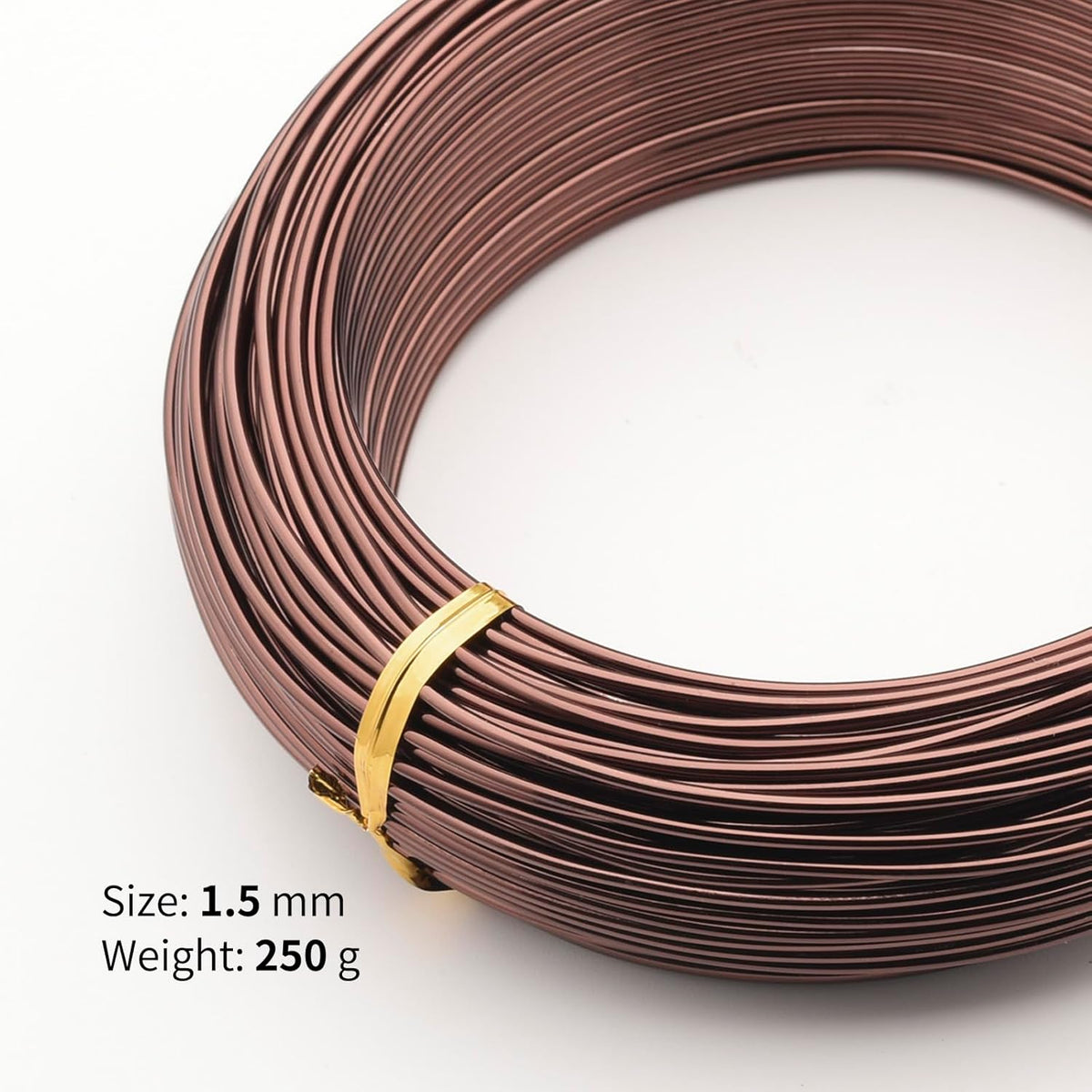 Bronze-1.5mm/16gauge-Anodized Aluminum Bonsai Training Wire 250g Large Roll,Many Size to
