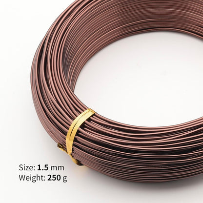 Bronze-1.5mm/16gauge-Anodized Aluminum Bonsai Training Wire 250g Large Roll,Many Size to