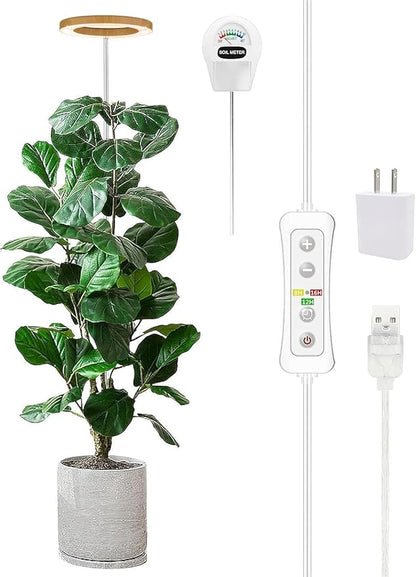 Plant Grow Light,yadoker LED Growing Light Full Spectrum for Indoor Plants, Paired with a Soil